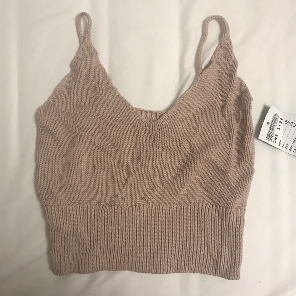 Brandy Melville Blush V-neck Sweater Tank